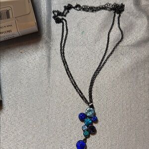 Women’s Multicolor Blue Crystal Pendant Necklace